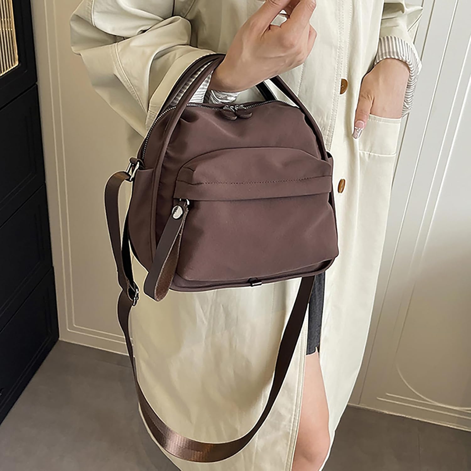 Crossbody Bag for Women Shoulder Handbags Top-Handle Lightweight Large Capacity Casual Nylon Purse Handbag - Image 2