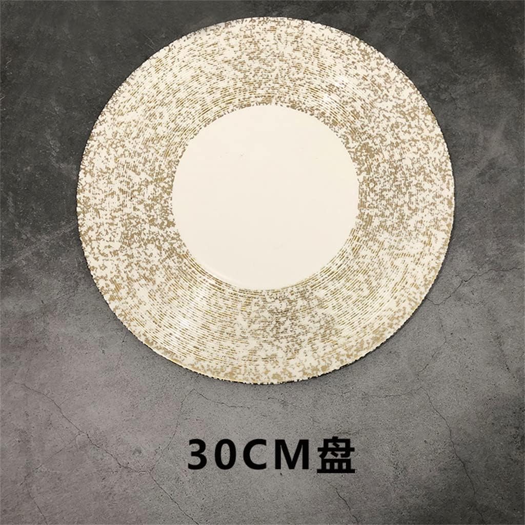 Cutlery Set Bone China Dinner Plate Restaurant Round Plate Dish Plate Placemat Set