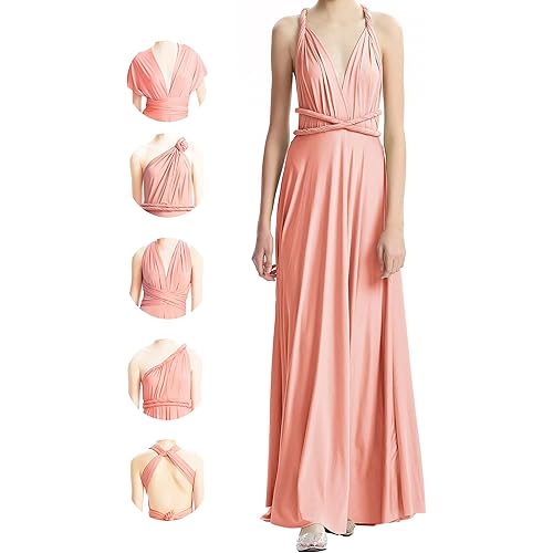 Infinity Dresses for Bridesmaids,Wedding Guest Dresses for Women,Plus Size Wrap Dress Long Maxi Convertible Multiway Dress