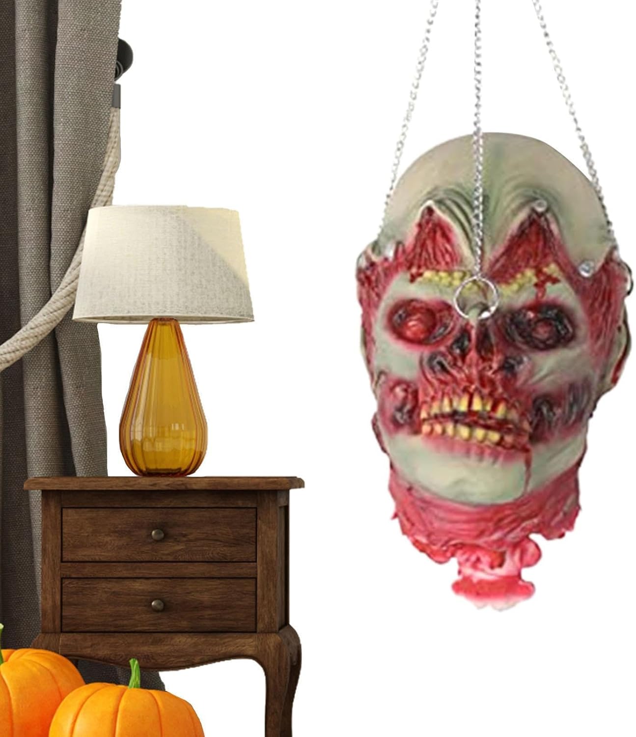 CPYGMXI Head Prop - Scary Halloween Decorations - Body Part Waterproof Ornament for Escape Room Horror Maze Theater Production