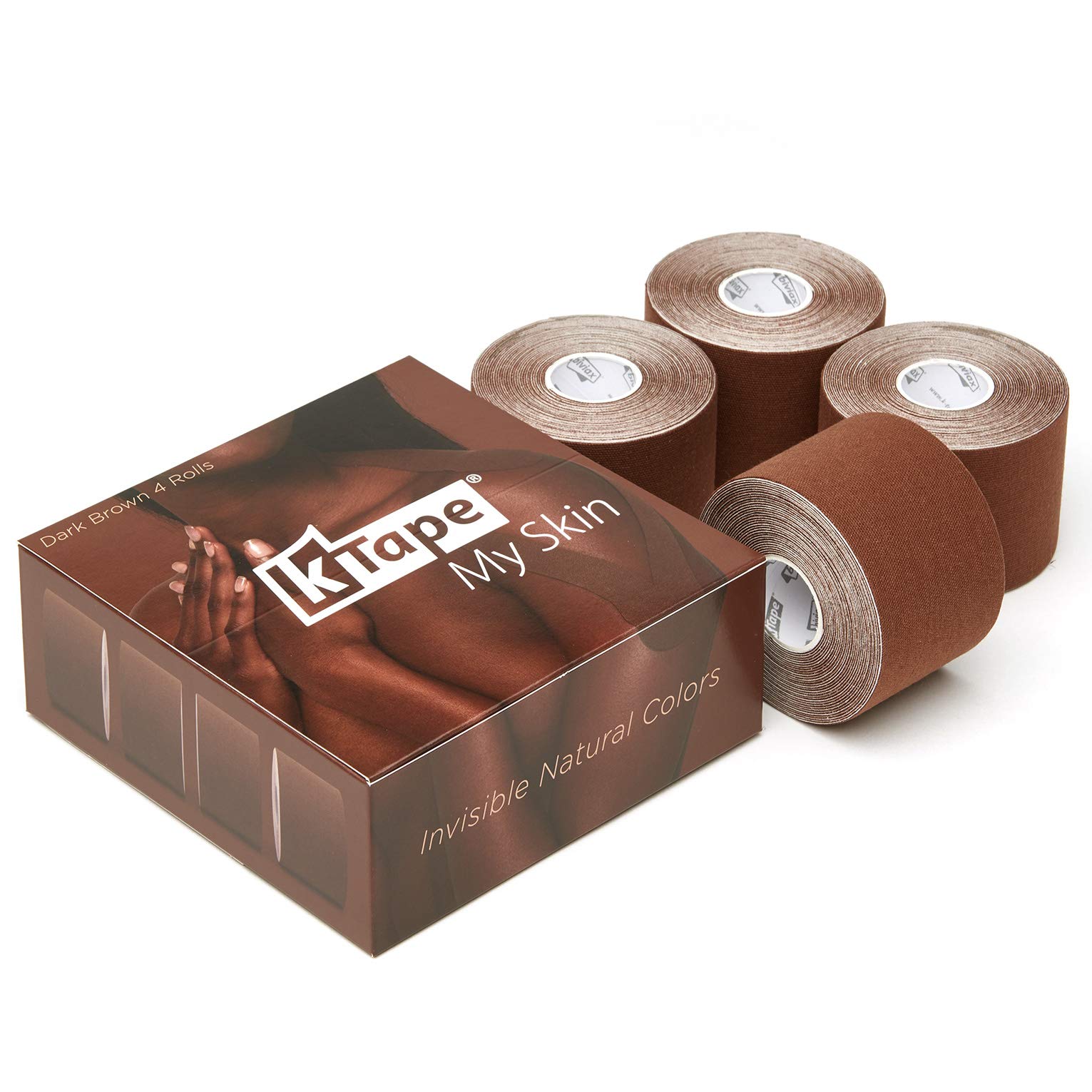K-Tape® My Skin Dark Brown Box of 4 (4 Rollos, à 5cm x 5m) [Color: Marrón Oscuro]