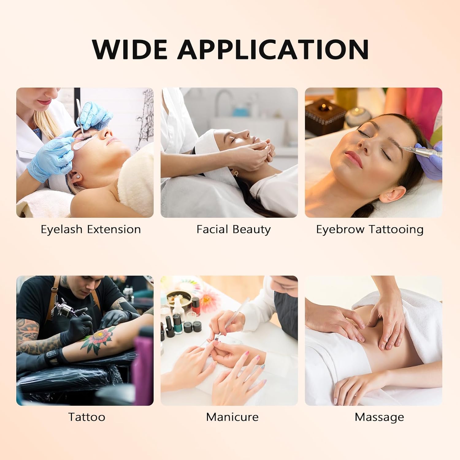 OmySalon Half Moon Light Lash Lamp, Movable Shadowless LED Floor Lamp w/Adjustable Height & Phone Holder, Dimmable Lighting for Eyelash Extensions, Lash Tech, Nail, Tattoo, Esthetician & Salon (White)