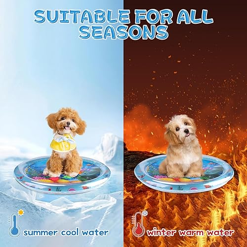 Cat Dog Water Mat, Thickened Durable Non-Slip Playmat, Durable Easy Clean Water Mat, for Indoor and Outdoor Cat Dog Toys