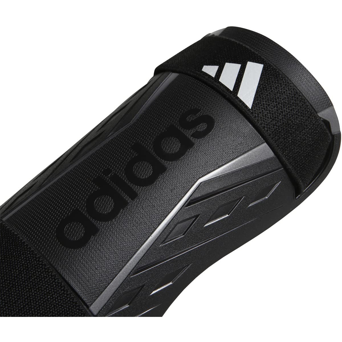 adidas Unisex-Adult Tiro Soft Ground Training Shin Guards, Black/White/Iron Metallic, Large