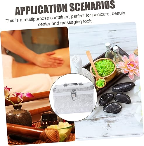 Miniatura 2 de Tofficu Kit de pedicura Caja organizadora de maquillaje, organizador de maquillaje portátil, caja de herramientas de viaje, caja de cosméticos