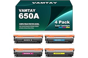 Remanufactured 650A High Yield Toner Cartridge Replacement for HP CE270A CE271A CE272A CE273A