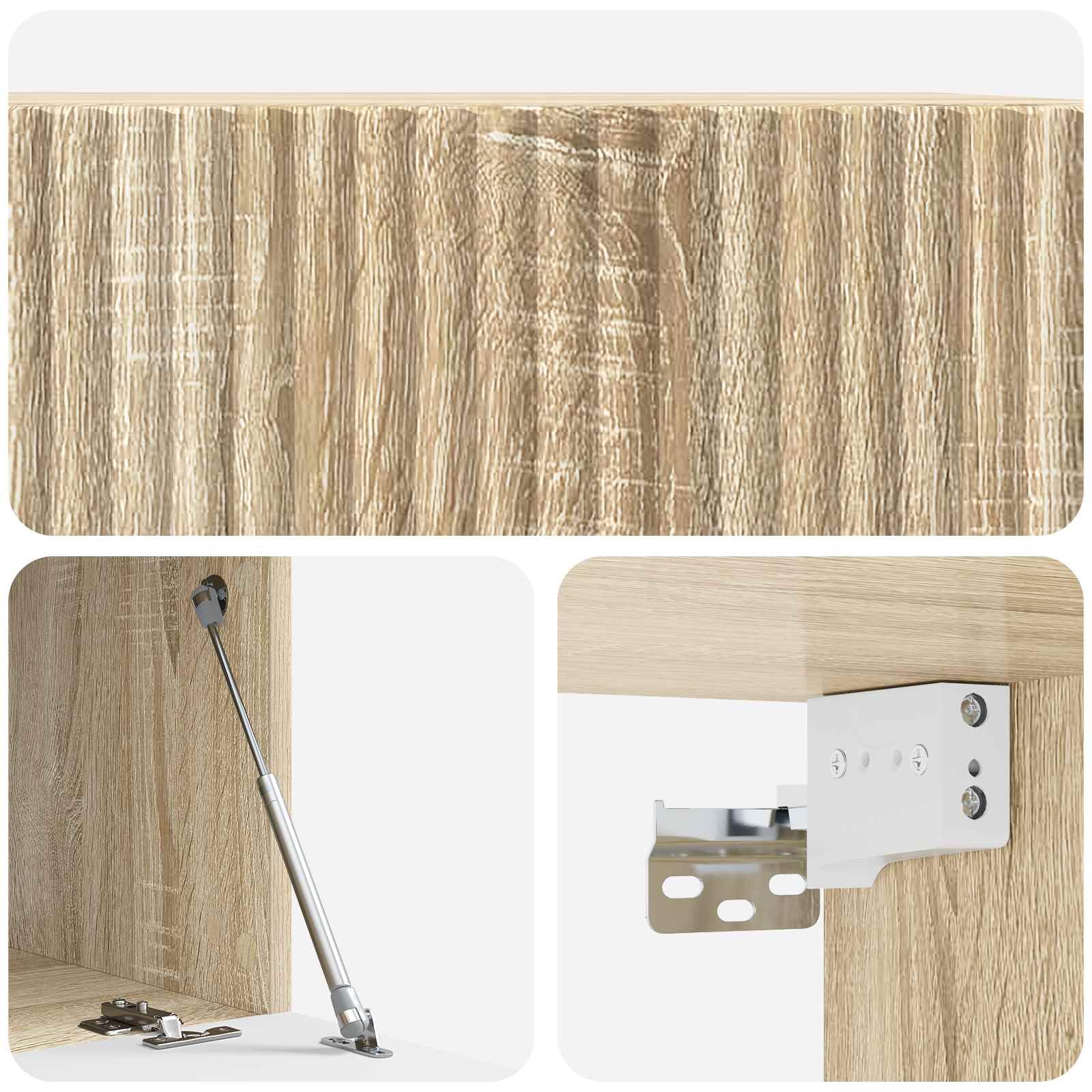 Fengshui Szafka TV montowana na ścianie dąb Sonoma 59,5 x 41 x 30 cm