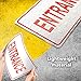 Entrance Sign, 8x12 Reflective Aluminum Enter Here Sign Outdoor/Indoor, Easy to Install, Weatherproof