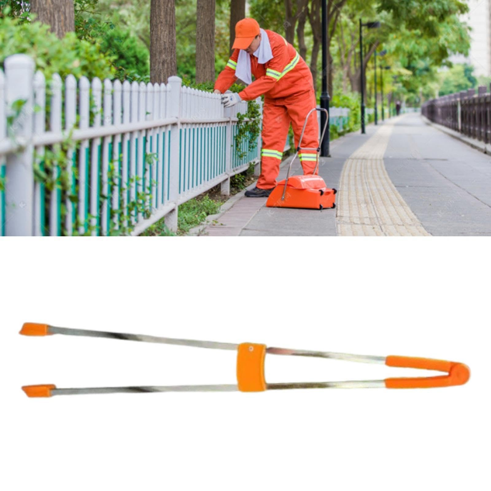 Basurero Pinza Recogedora Herramienta para Agarrar Basura Recogedor Resistente a La Corrosión Clip de Ayuda para Alcanzar Objetos Adecuada para Limpie, 86cm