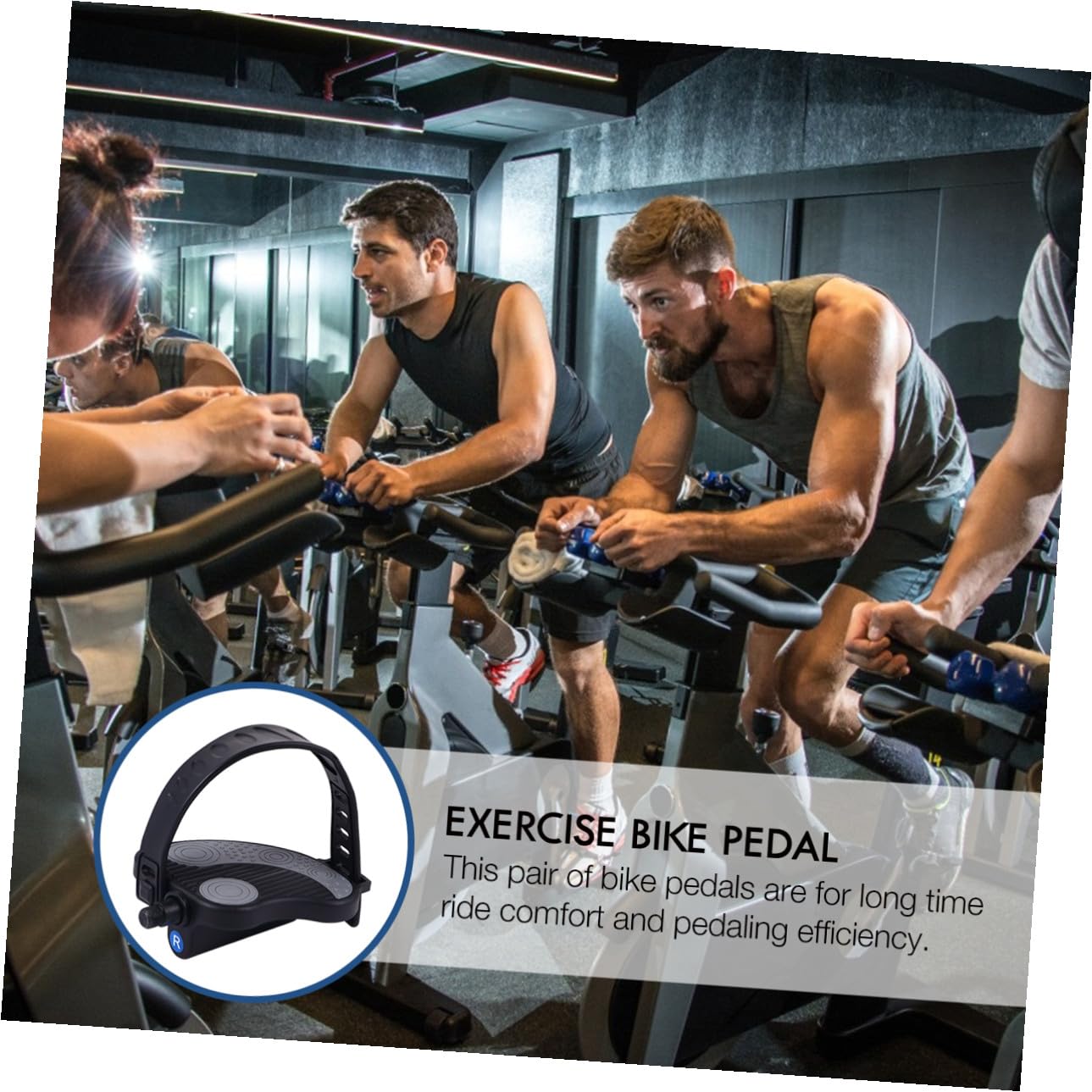 Pedales para Bici Estática Correas de Ajuste Rápido, Plataforma Amplia Antideslizante, Accesorios Compatibles para Entrenamiento Fitness y Ciclismo Indoor Varios Estilos