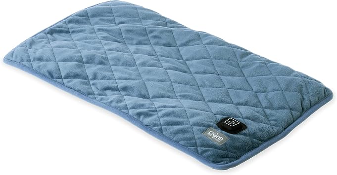 Pure Enrichment WeightedWarmth - 2-in-1 Weighted Lap Pad with Warmer 20 x 12 2 lbs, 3 Warmth Settings, BPA-Free, Non-Toxic Beads, Soft Micromink Ideal for Kids, Travel & Back Pain, or Cramps