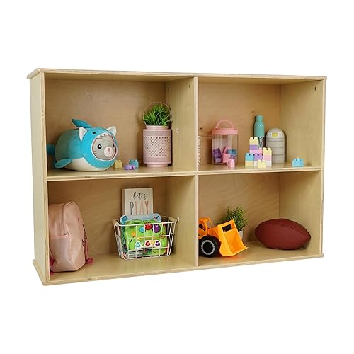 Miniatura 18 de FDP - Estantería para sala de juegos y aula, organizador de almacenamiento de cubos de abedul y estantería de aula, muebles Montessori