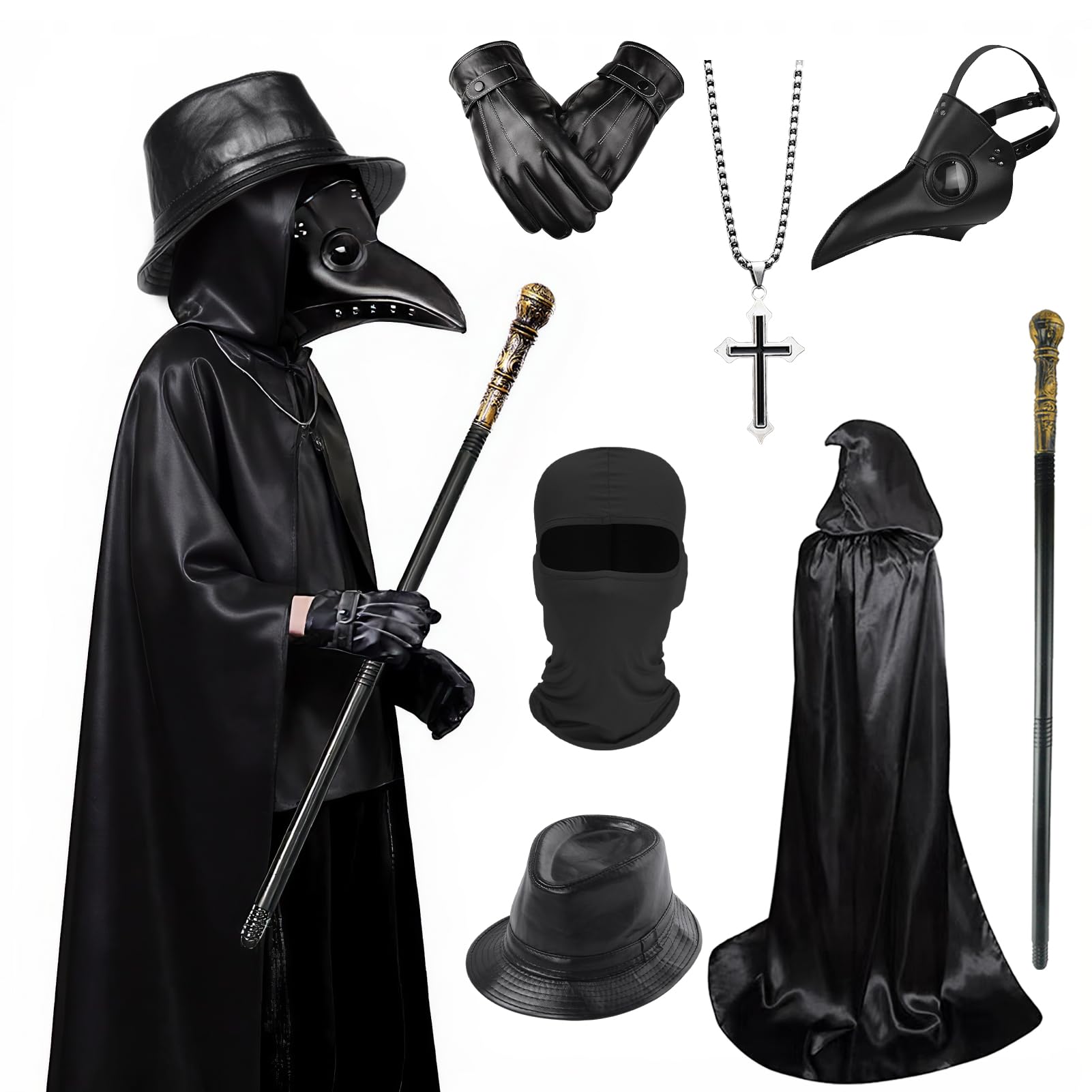 Raveparty disfraz medico peste negra, disfraz peste negra, plague doctor costume, disfraz de Halloween para hombre, steampunk, Halloween, cosplay