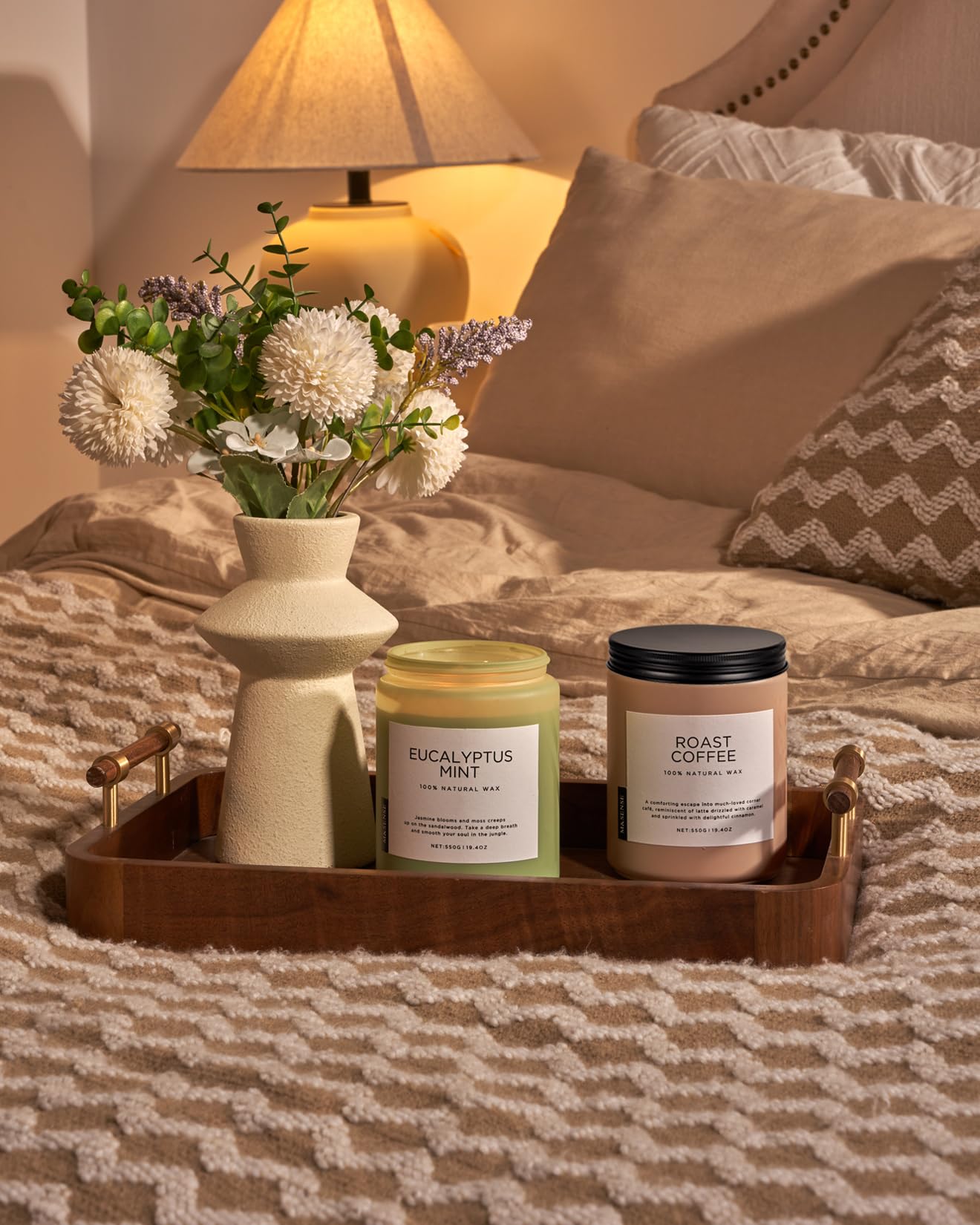 M&SENSE candele profumate eucalipto e alla menta candle, candela di Natale di San Valentino regalo, idee regalo donnaper fetto per il rilassante meditazione, yoga, SPA, Fino a 110 Ore