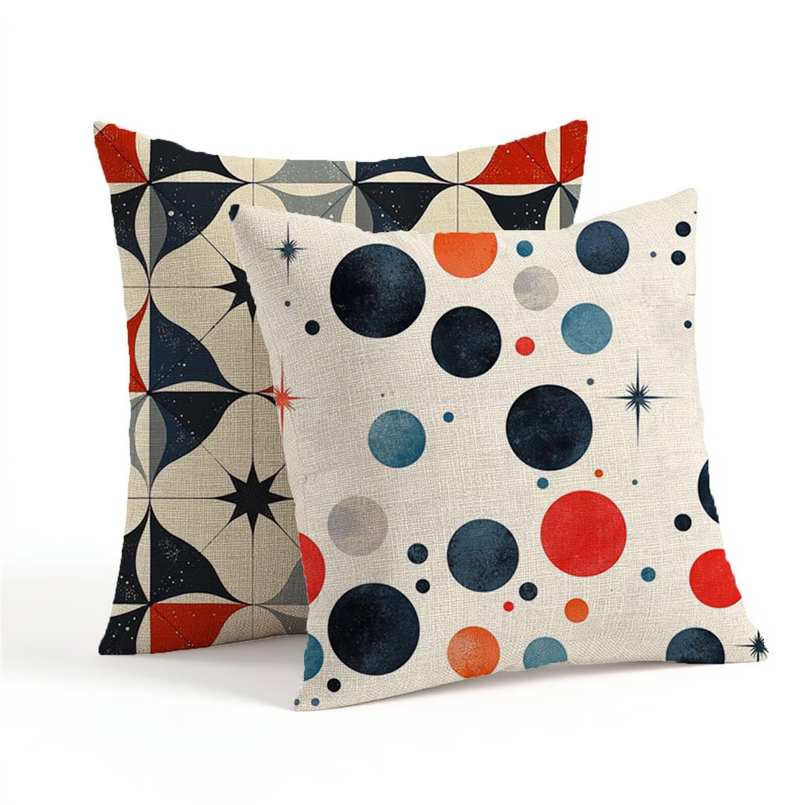 Cuscini per Divano Bianco Federe Cuscini Divano Semplicità Copricuscini 60x60cm 2 Pezzi Impermeabili Velluto Federe Cuscino Letto, Stampa Fronte-Retro per Soggiorno Letto Camera Giardino Sedia 1Z-255