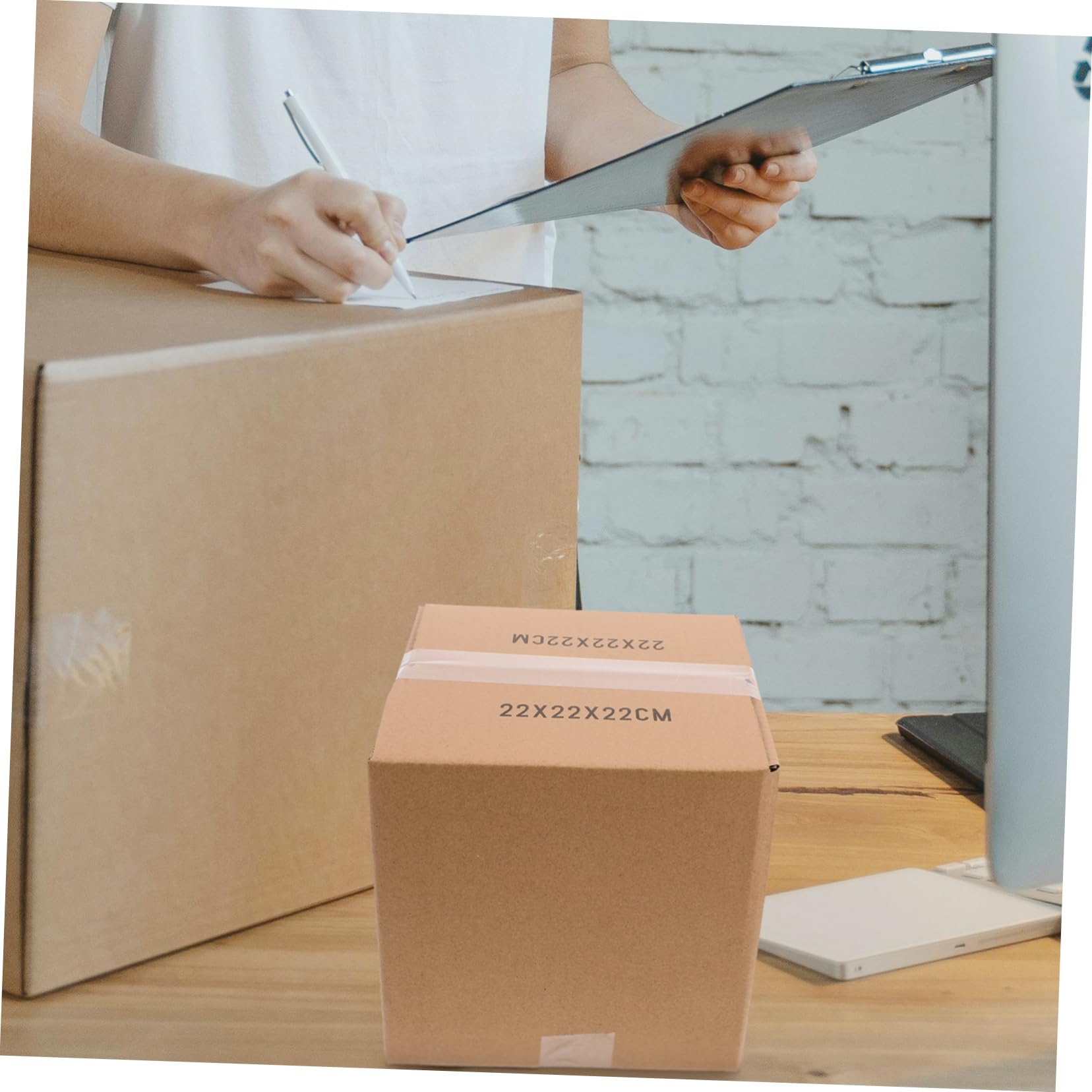 5 Stück Quadratische Umzugskartons aus Papier, Braun | Extra Starke Verpackungskartons, Kleine Kartonboxen, für Packen und Transport
