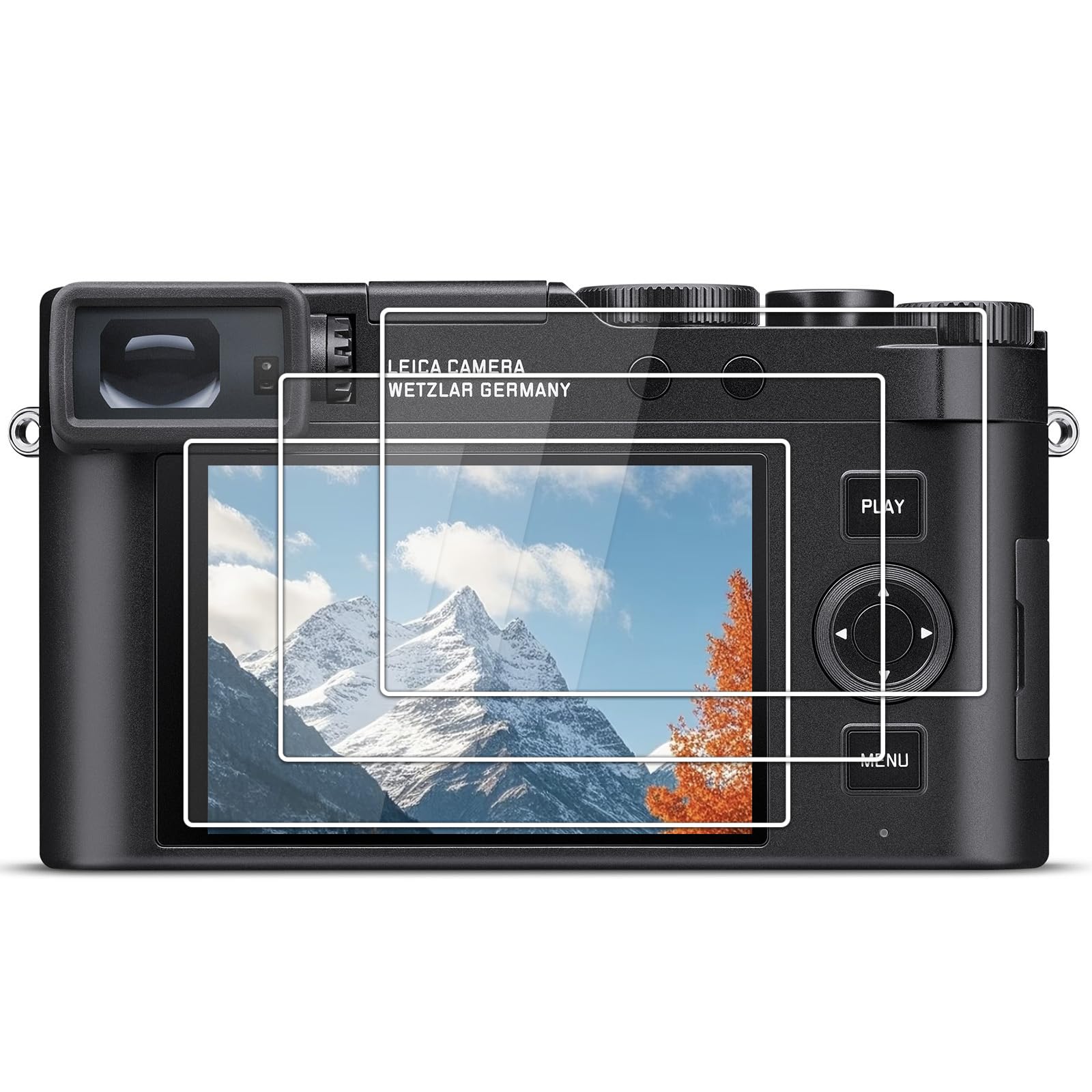 kinokoo Tempered Glass Film for Leica D-Lux/D-Lux 7 Crystal Clear Film Leica D-LUX D-LUX 7 Screen Protector Bubble-free/Anti-scratch(2 pack)