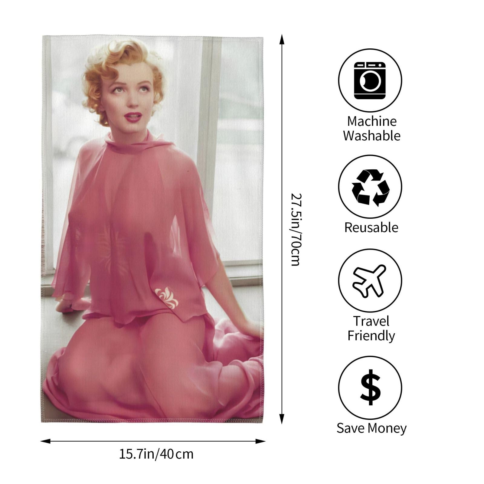 Amazon｜Marilyn Monroe マリリン・モンロー1 フェイスタオル タオル