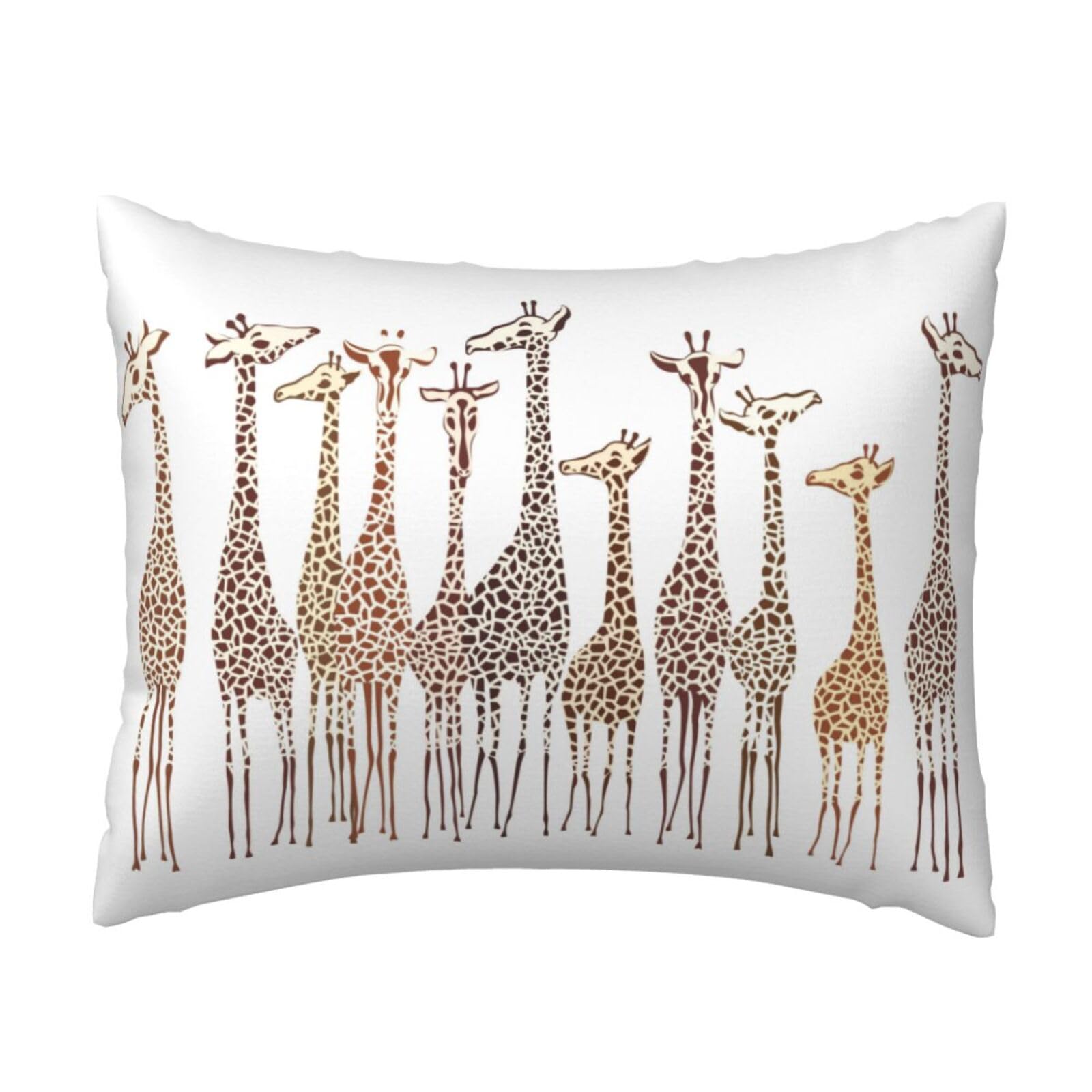 GSGCSBYMLG Cute Cartoon Funny Giraffes printed Pillow Case 20x26in Cushion Cover