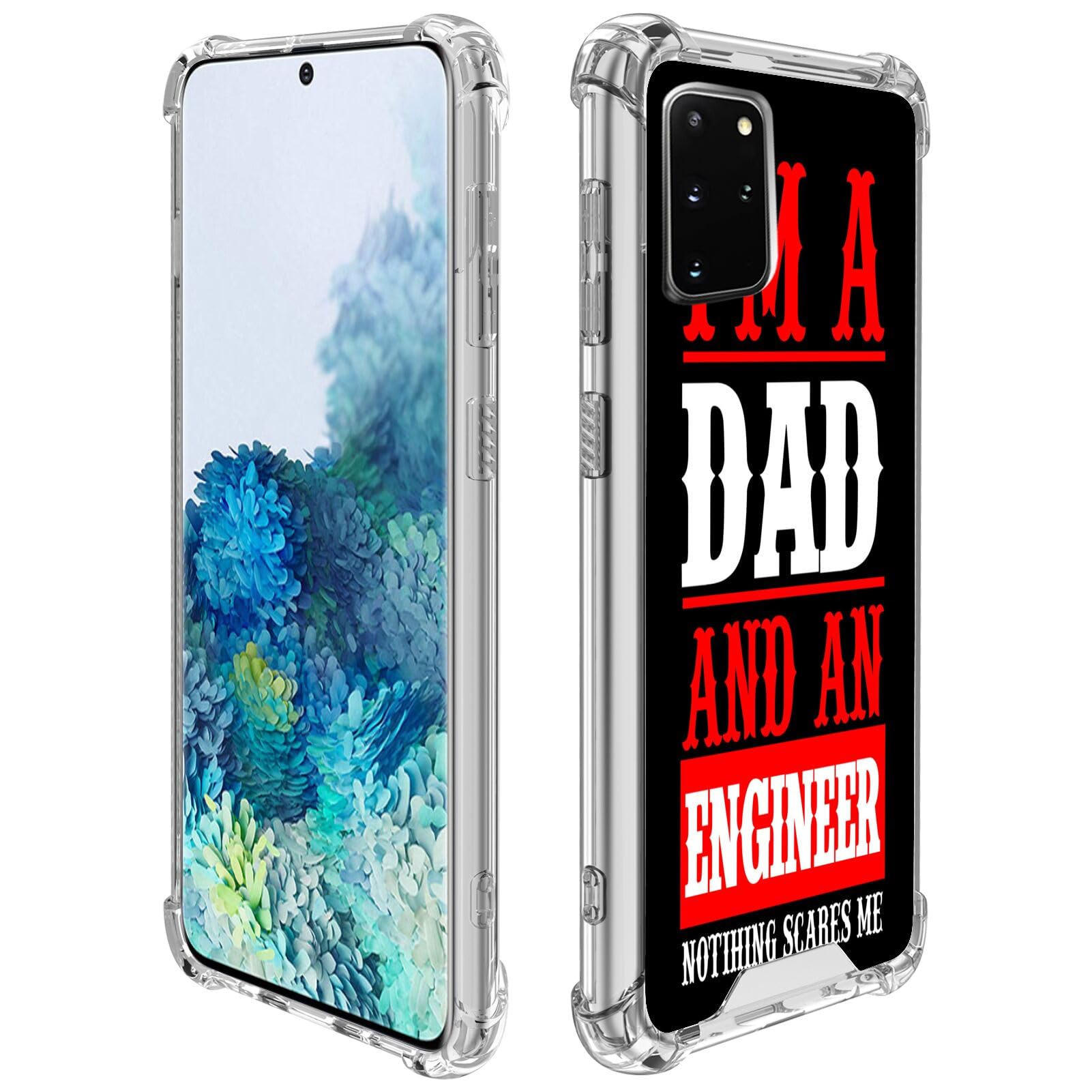 Xioolia Transparent Case Compatible with Samsung Galaxy S20+ Clear Bumper Designer Engineer-aa9 Design Shock-Absorbing Anti-Scratch Clear with Four Corner Bumper