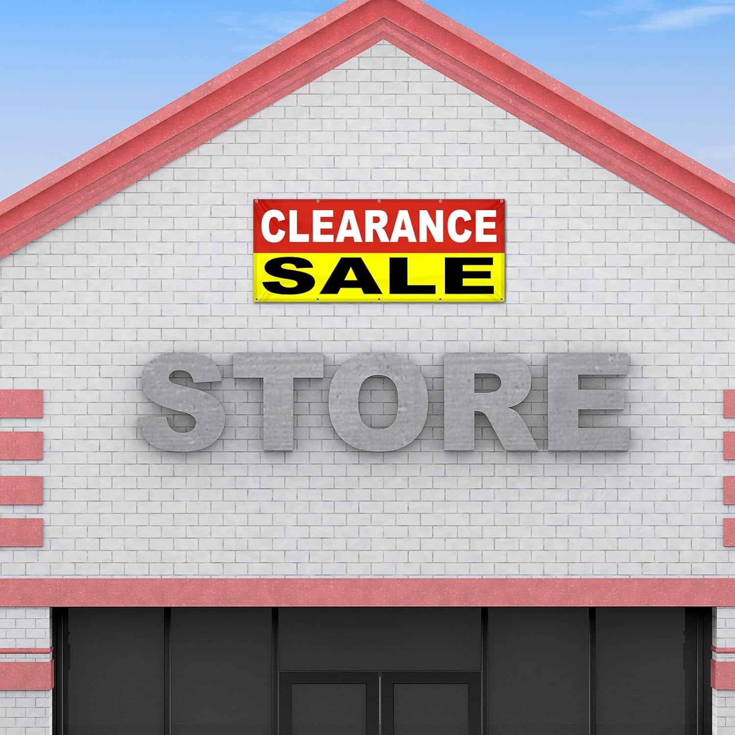 Peryiter 3 x 8 ft Sale Banner with Grommets, Vinyl Waterproof Store Sign, for Retail Store, Yard Sale Reusable Advertising Sign