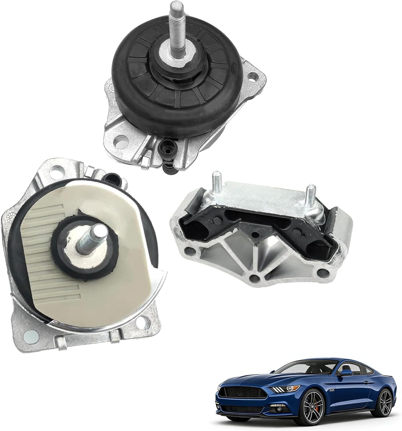 BR3Z7E373A Transmission Mount and FR3Z6038B FR3Z6038A Engine Mounts Set Compatible with Ford Mustang 2.3T 2015-2022 Replace for FR3Z6038E FR3Z6038F