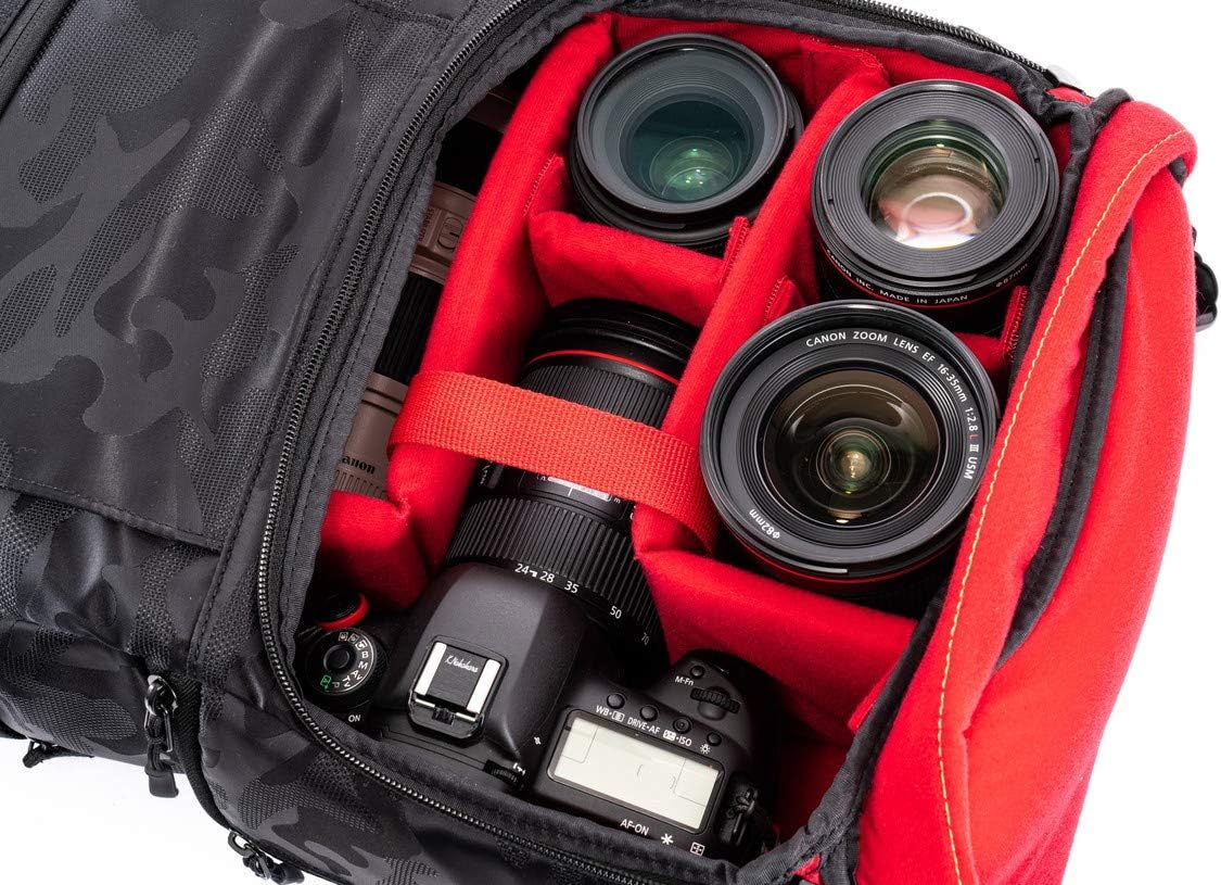 Amazon Endurance カメラバッグ Ext エクステンド コンパクト 多機能 リュックタイプ ブラック迷彩柄 一眼レフ ミラーレス一眼 Knp3 Cm Endurance カメラバック ケース