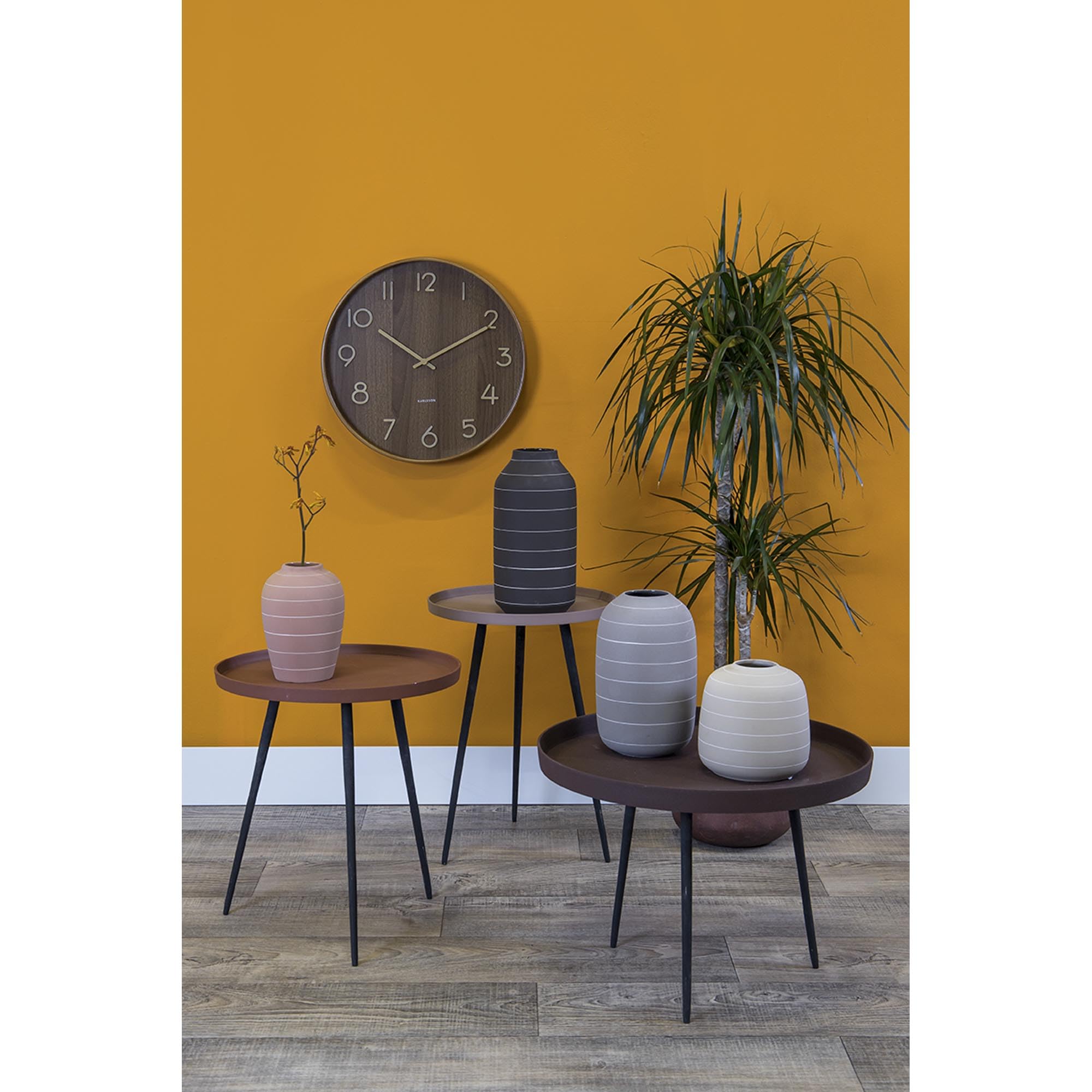 Karlsson KA5809DW - Reloj de Pared Redondo (40 x 4,5 cm), Color marrón