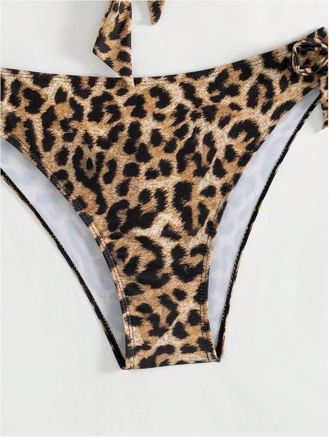 MakeMeChic Women's Cheetah Print Bikini Set Tie Side Bathing Suit Two Piece Swimsuit - Image 5