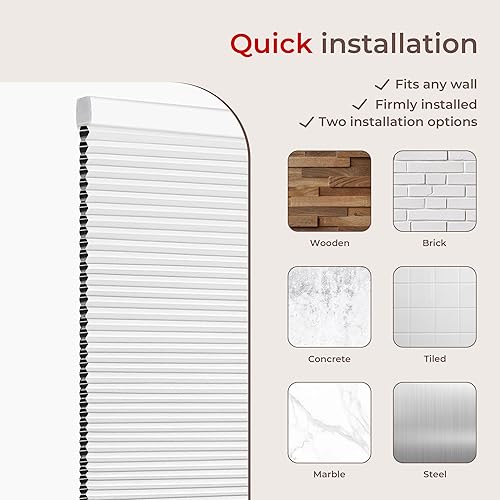 Miniatura 7 de Allesin Persianas celulares opacas y sin cordones, persianas para oscurecer la habitación, para ventanas, dormitorio o hogar (blanco 27 pulgadas de