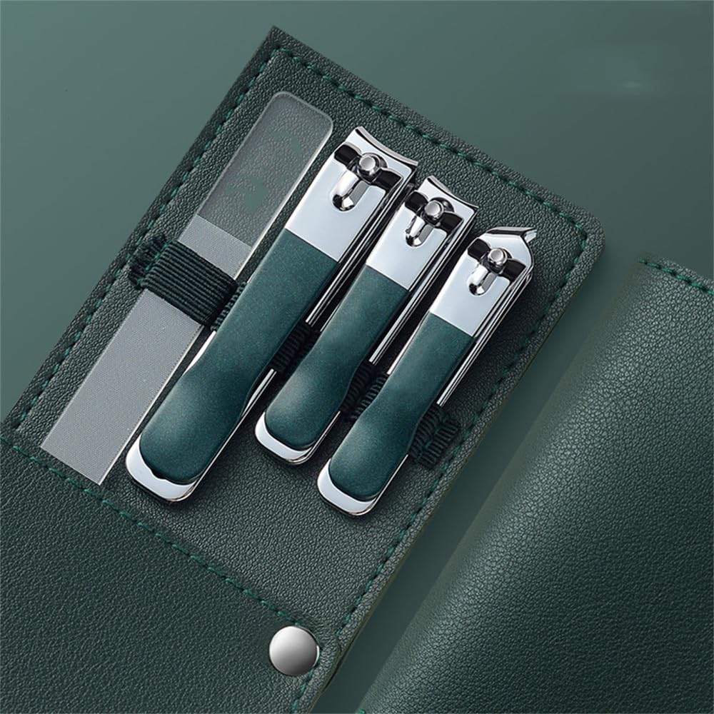 Juego de cortaúñas, Tijeras de uñas portátiles, Herramienta de manicura y pedicura de Acero Inoxidable, Cuidado de Las uñas de Las Manos y los pies, Verde Degradado