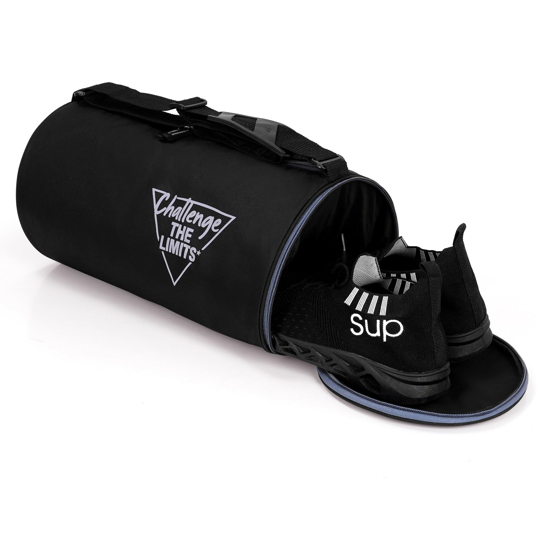 dmade Gym Bag with Dedicated Shoe Compartment – Unisex Sports & Travel Duffel (Grey)-picture-13