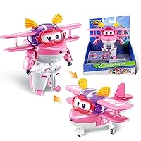 Super Wings Ellie Airplane Transformable Toy Robot Figure, Cartoon Transformable Robot