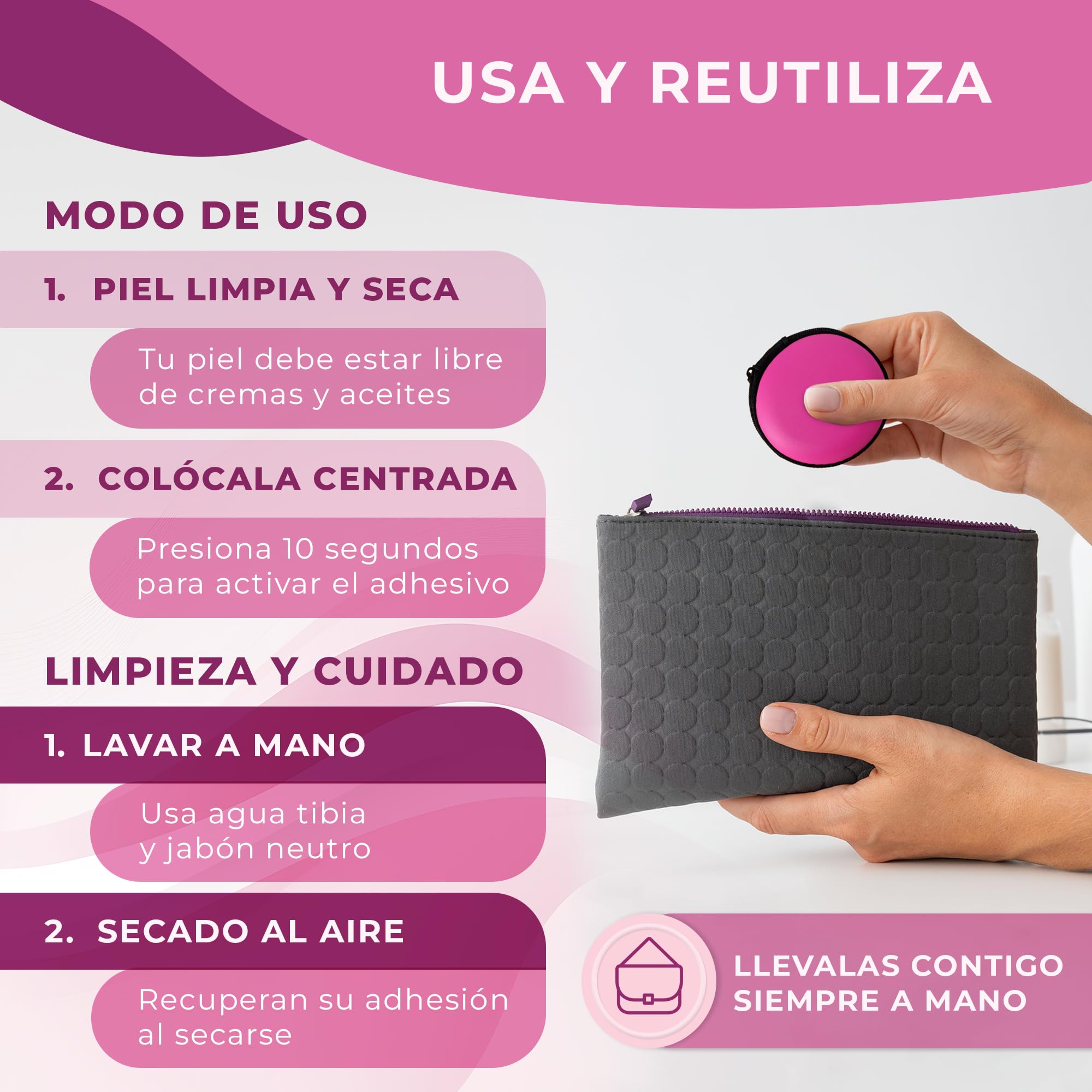 Pezoneras Adhesivas Invisibles de Silicona Fina 6,5cm Reutilizables Hipoalergénico
