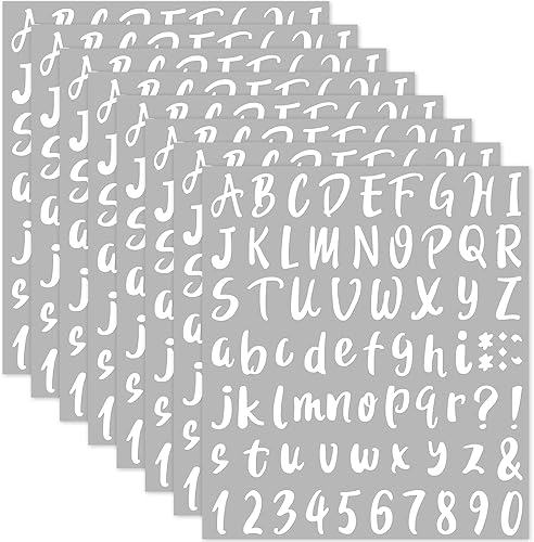 576 piezas de 8 hojas de calcomanías de letras de graduación, letras de vinilo autoadhesivas, calcomanías de números del alfabeto, calcomanías para 576 piezas de 8 hojas de calcomanías de letras de graduación, letras de vinilo autoadhesivas, calcomanías de números del alfabeto, calcomanías para