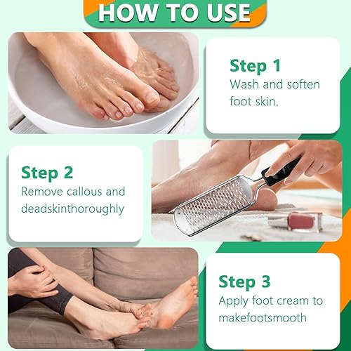 Miniatura 5 de Lima de pedicura profesional y removedor de callos  Material de acero inoxidable, mango ergonómico, puede quitar fácilmente la piel dura, callo,