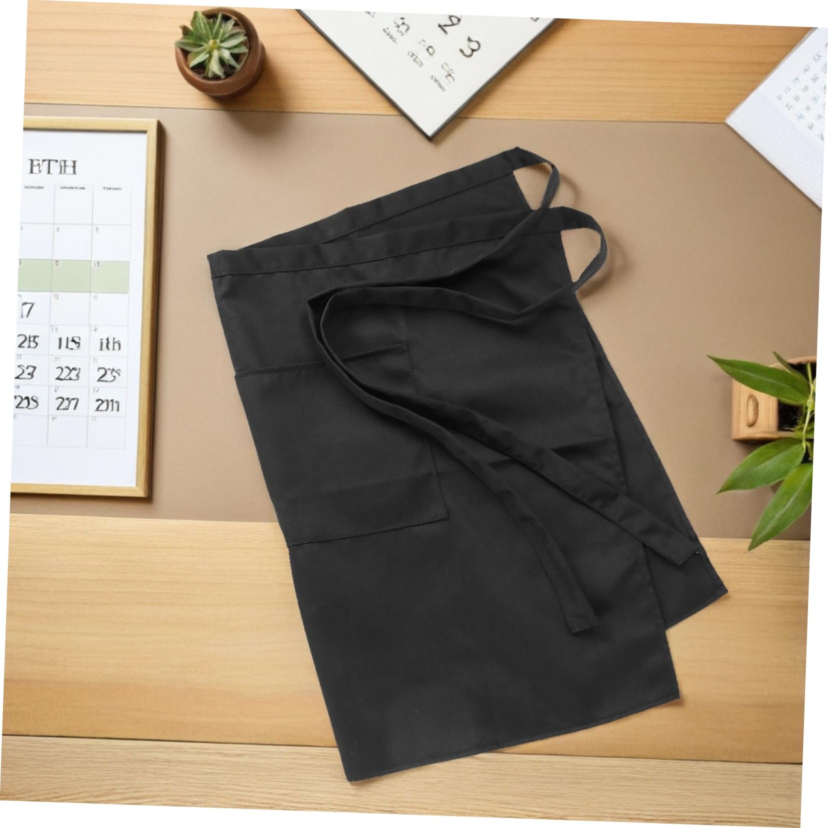 Amosfun 6 Piezas Delantal Corto para Cocina Unisex Resistente Manchas y Fácil de Lavar con para Hornear y Barbacoa Tejido Poliéster Algodón para Chefs y Restaurantes