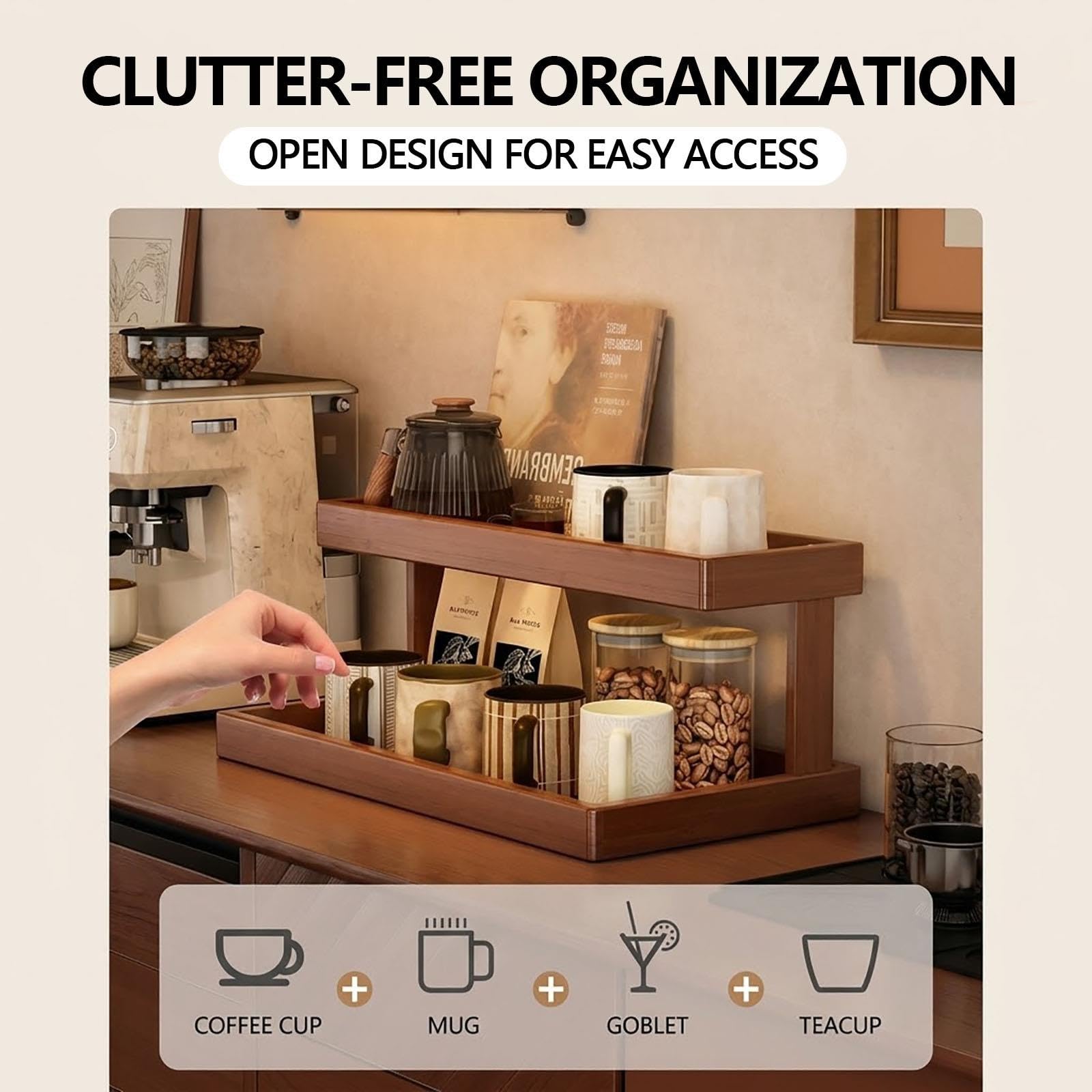 Organizzatore Tazze caffè, Espositore Tazze Grande capacità Telaio