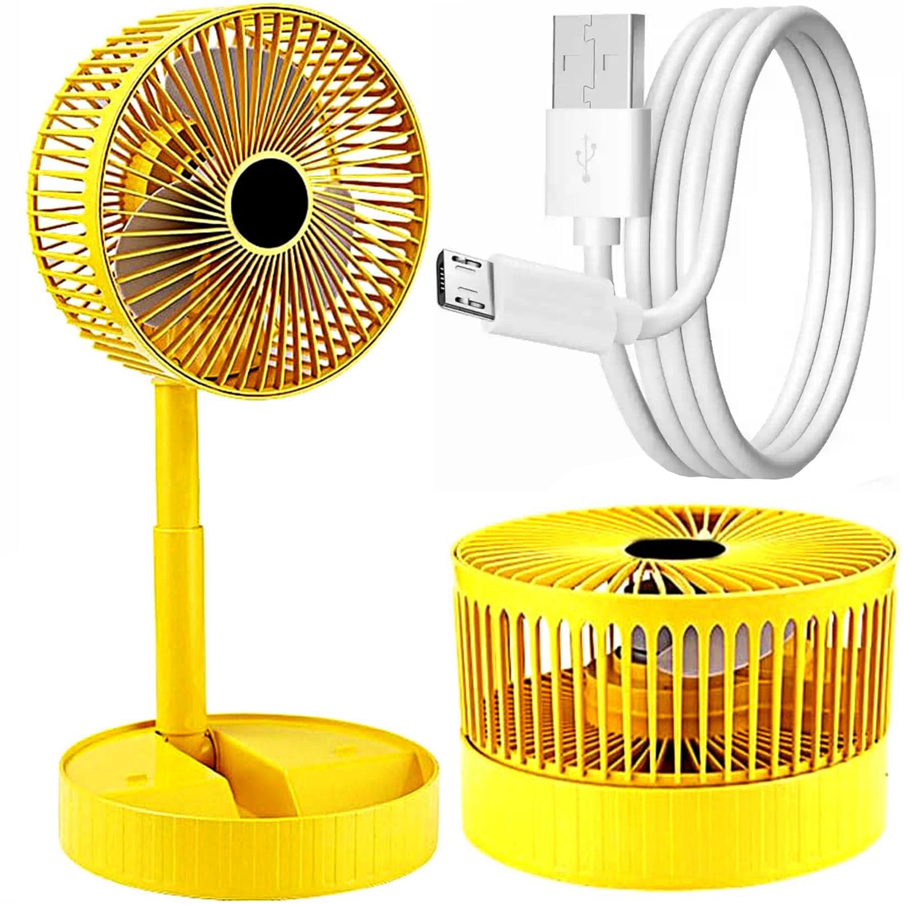 Battery Operated USB Rechargeable Portable Small Compact Desk Table Air Fan with Built-in Battery Operated for Travel, Outdoor, Home, Office, Kitchen - Foldable & Height Adjustable, 3 Speed (B0D7M4RV4D) Amazon Price History, Amazon Price Tracker