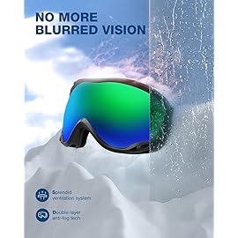 ZIONOR Lagopus Ski Snowboard Goggles UV Protection Anti fog Snow Goggles for Men Women Adult Youth