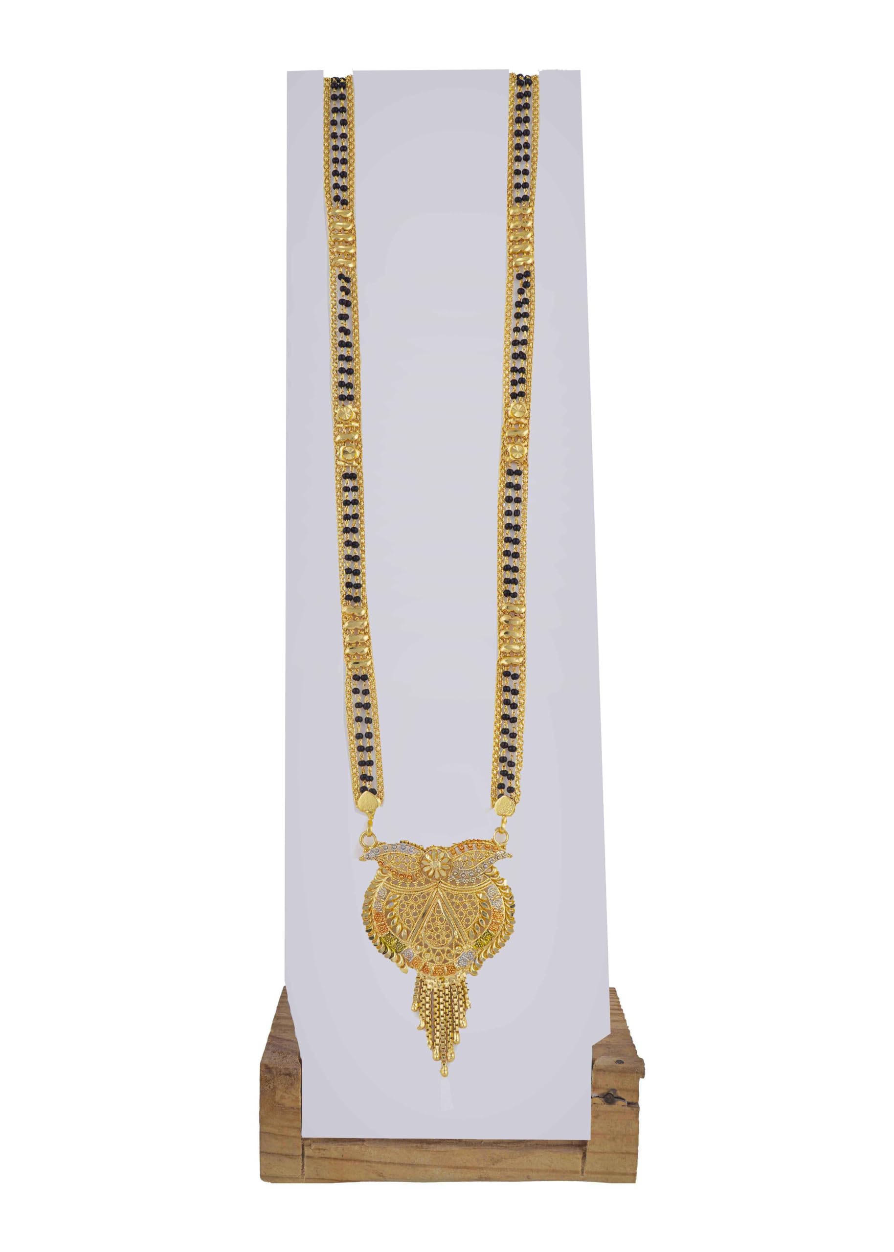 ramdev art fashion jewellery 28 inch Long Gold Plated Mangalsutra For Women and Girls-picture-42