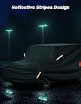 JOYTUTUS Couverture de voiture compatible avec Wrangler JK JL 2007-2024, imperméable Oxford Couverture tout temps Wrangler JK JL 4 Portes, anti-vent anti-poussière anti-rayure Auto Cover, Noir