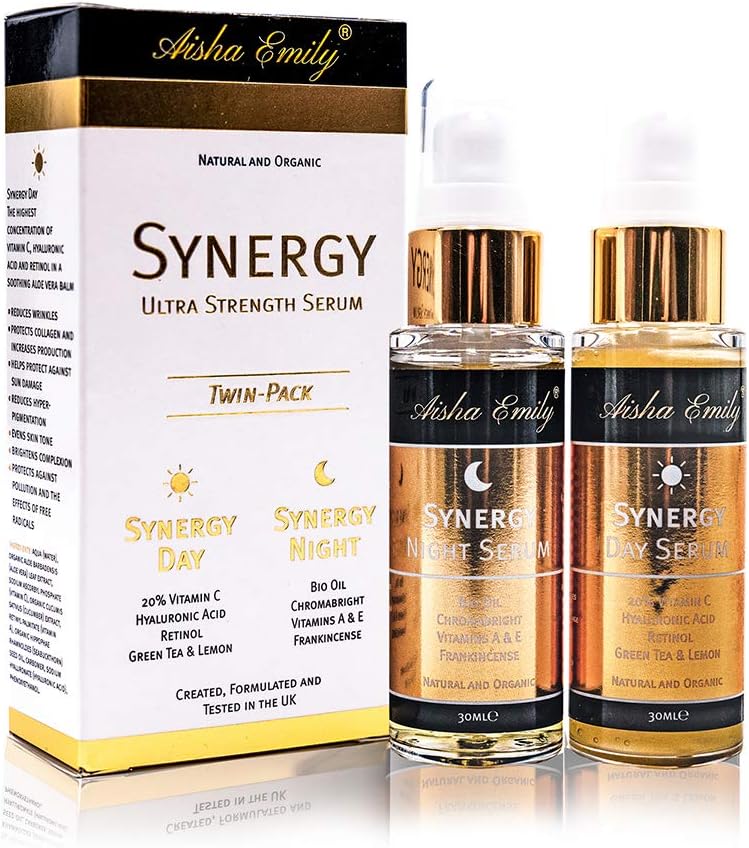 Organic Vitamin C Serum and Bio Oil Serum Day and Night Pack