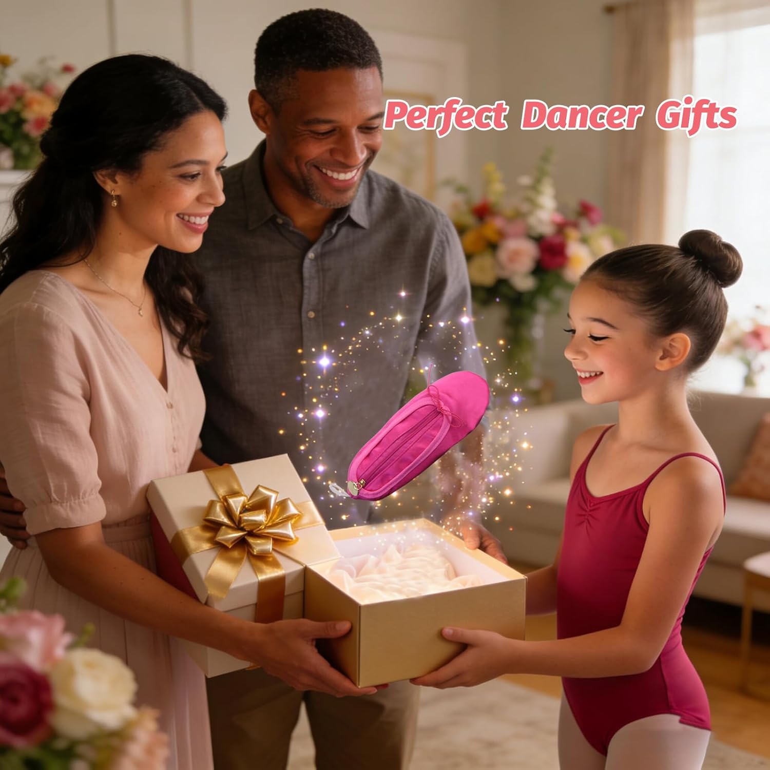 Ballet Shoe Makeup Bag, Small Cosmetic Bag for Trip Portable Cosmetic Travel Bag, Makeup Organizer Bag Cosmetic Organizer for Women Girl Dancer Lover (Red) - Image 3