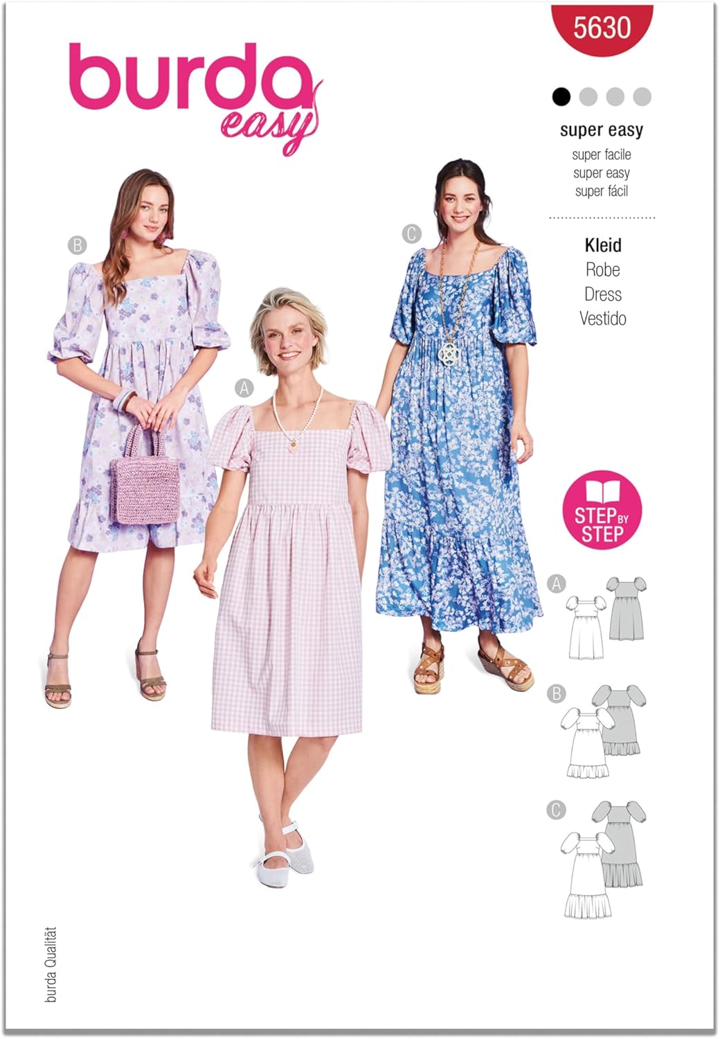 Burda Style 5630 Sewing Pattern for Misses Dresses