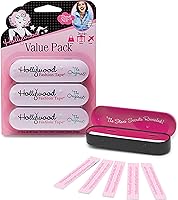 Hollywood Fashion Secrets Double-Sided Fashion Tape - Hypoallergenic Lingerie Tape, 36 Strips in Portable Tin for Seamless Style