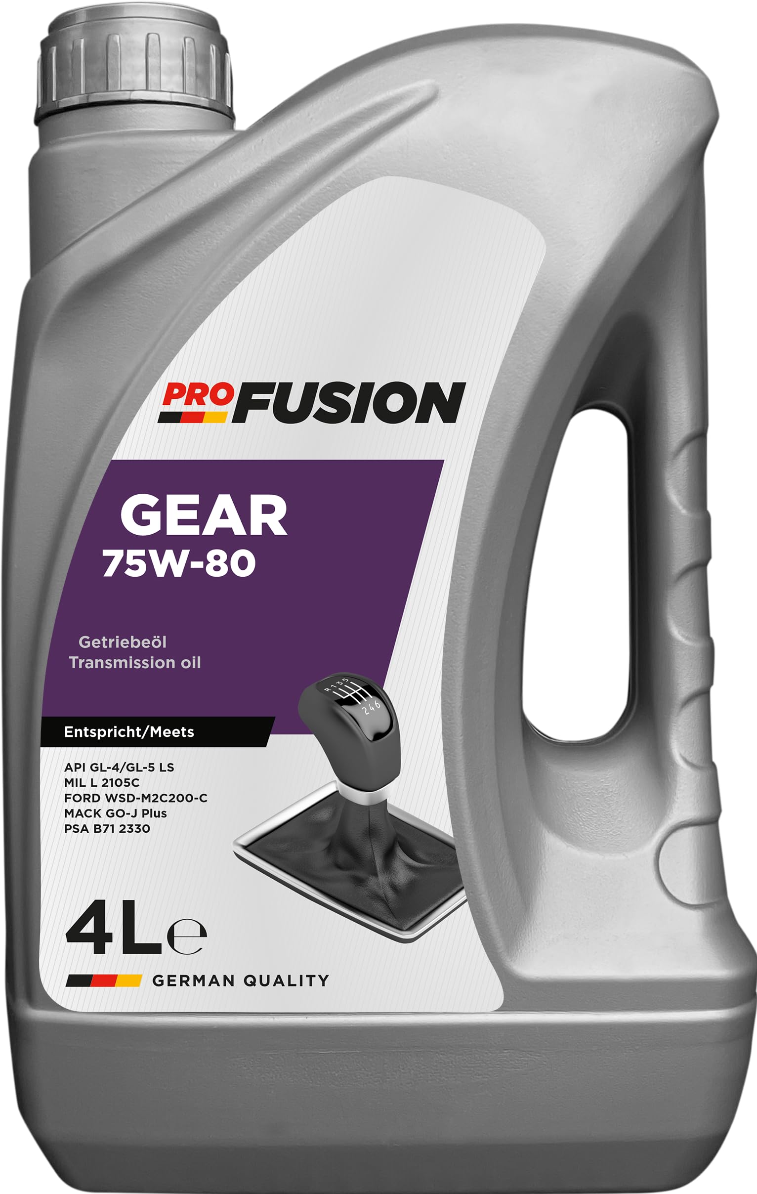 ProFusion Aceite de Transmision 75W80 GL-5 Caja Cambios Manual y Diferenciales Pack de 4 x 4L