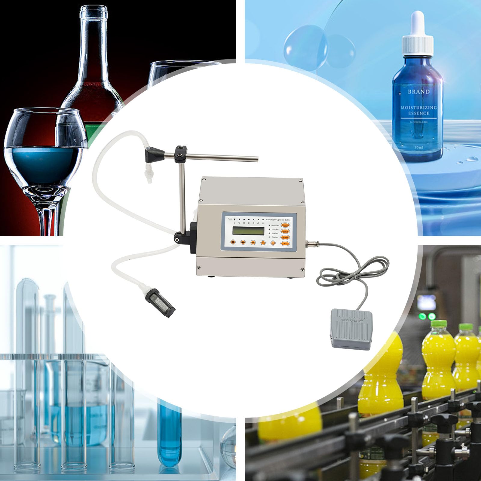 Membranpumpe CNC Flüssigkeitsfüllmaschine EU-Standard 220V FLüSSIGE FüLLMASCHINE PUMP Abfüllmaschine Abfüllanlage Abfüller