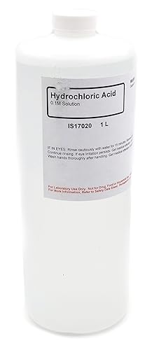 Ácido clorhídrico 0.1M, 1L - Excelente para experimentos de química o refinamiento - The Curated Chemical Collection by Innovating Science