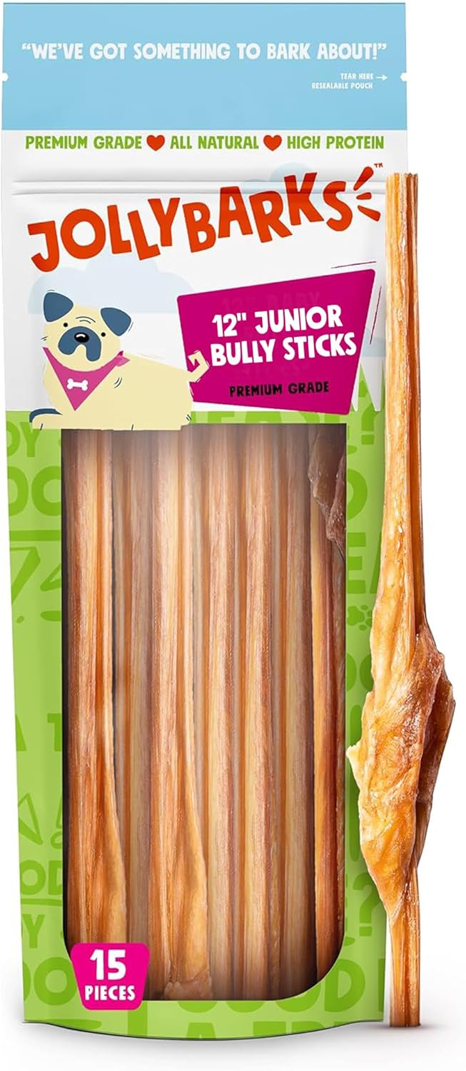6 Inch Bully Sticks for Small Dogs | Odorless High Protein Single Ingredient Dog Treat (20 Pack)